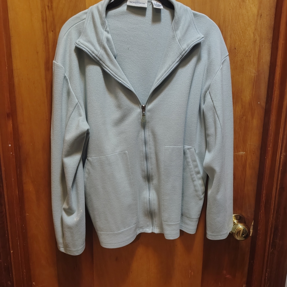 Nordstrom Light Gray Zip-Up Jacket
